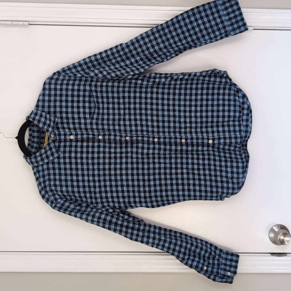 Prince & Fox Blue and Black Heavyweight Flannel Plaid Shirt